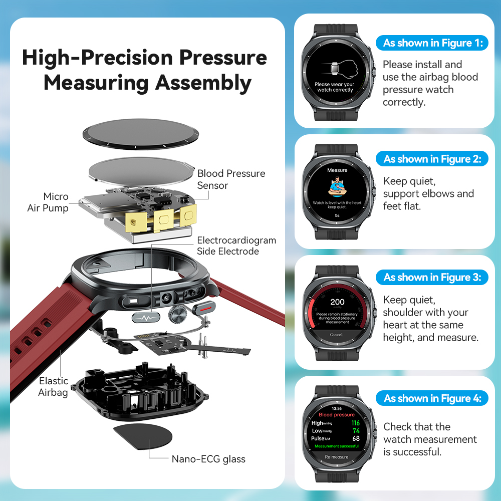 NOYAFA New ECG+PPG Blood Fat U - Fall Detection Watch 리뷰 및 가격