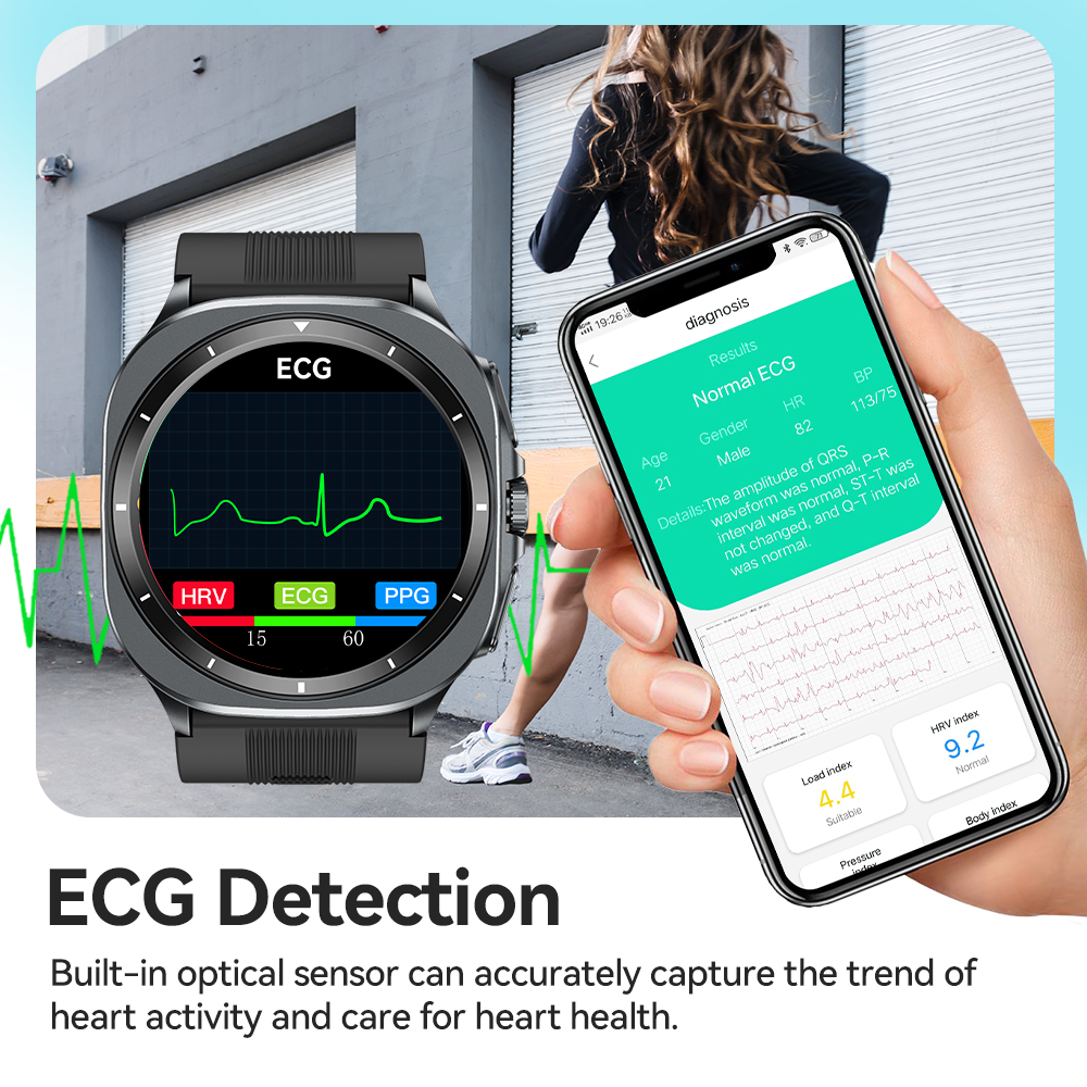 NOYAFA New ECG+PPG Blood Fat U - Fall Detection Watch 리뷰 및 가격