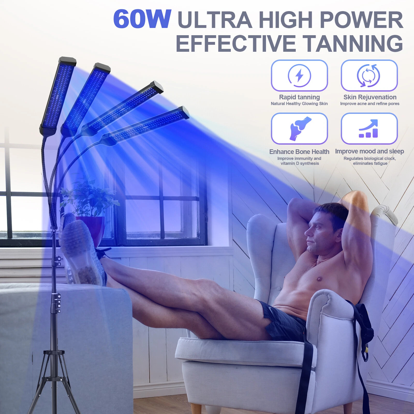 UV Tanning Lamp for Face & Bod - Light Therapy Glasses 리뷰 및 가격
