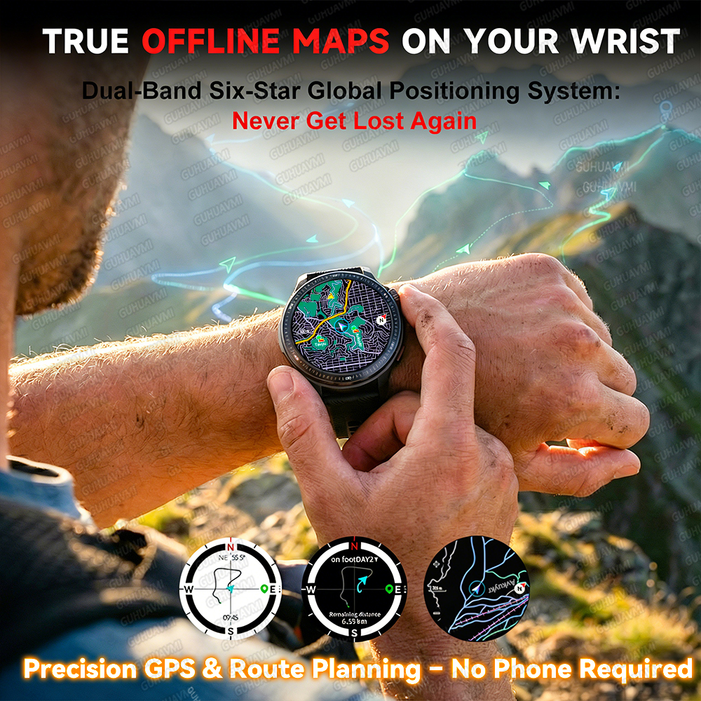 NEW 4G Memory GPS Offline Map  - Fall Detection Watch 리뷰 및 가격