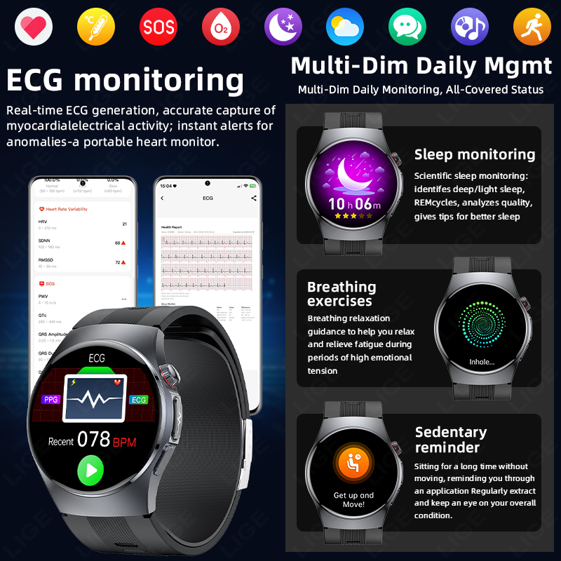 LIGE New Airbag Air Pump Accur - Fall Detection Watch 리뷰 및 가격